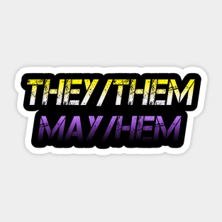 They/Them May/Hem Non-Binary Pride Design Sticker